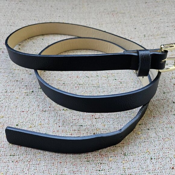 Steve Madden Women Belt Blacj Faux Leather Vegan Skinny Waistband Size XL - Picture 6 of 8